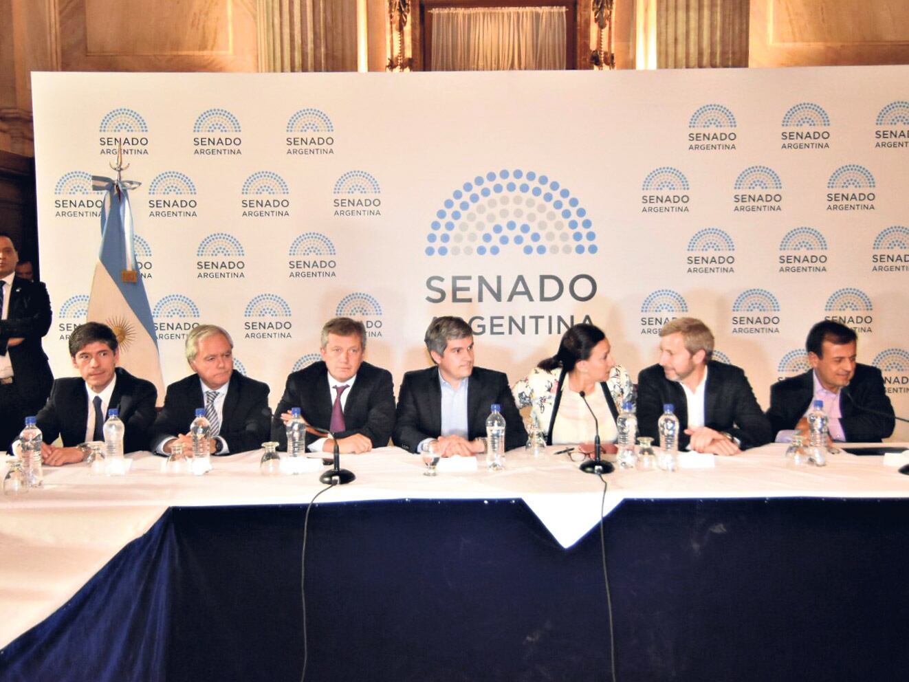 La vicepresidenta Gabriela Michetti anunció en conferencia de prensa la decisión de resolver esta semana la reforma del impuesto.