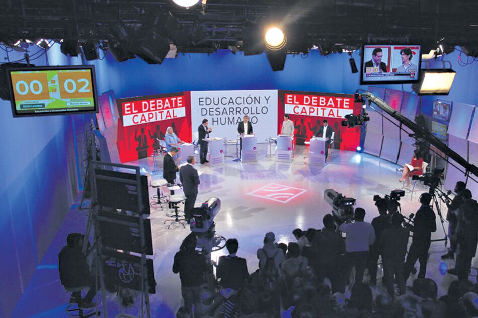 Elisa Carrió (Vamos Juntos), Marcelo Ramal (FIT), Daniel Filmus (Unidad Ciudadana), Martín Lousteau (ECO) y Matías Tombolini (1País).