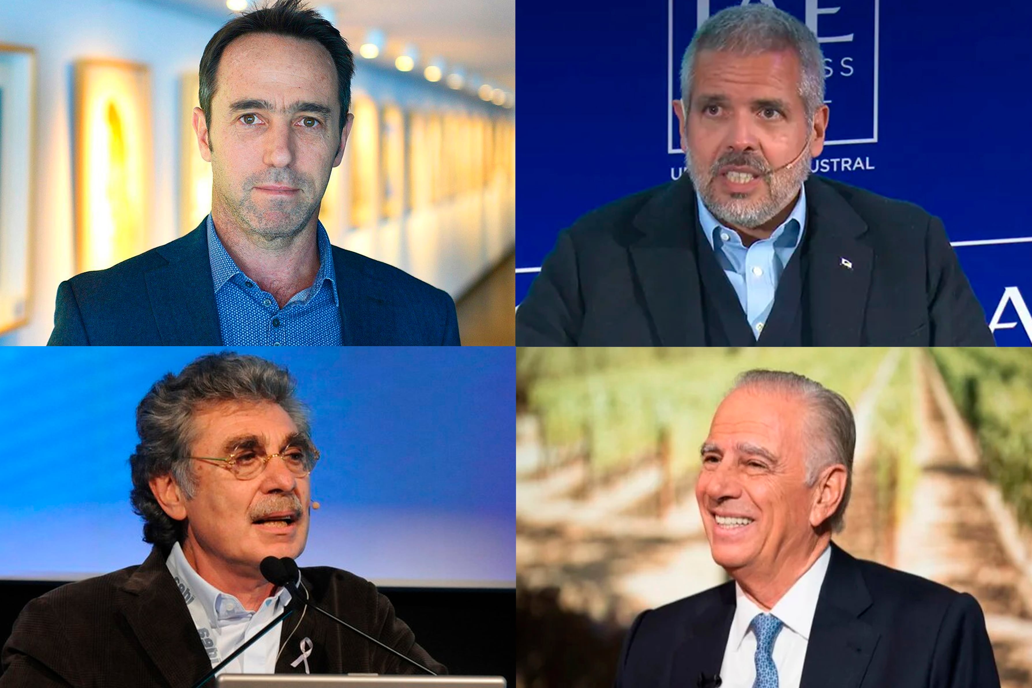 Marcos Galperin, Hugo Sigman, Luis Pérez Companc y Alejandro Bulgueroni, en ese orden los cuatro empresarios argentinos más ricos del país.