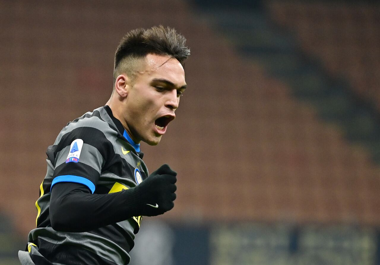 Lautaro festeja el segundo de Inter.