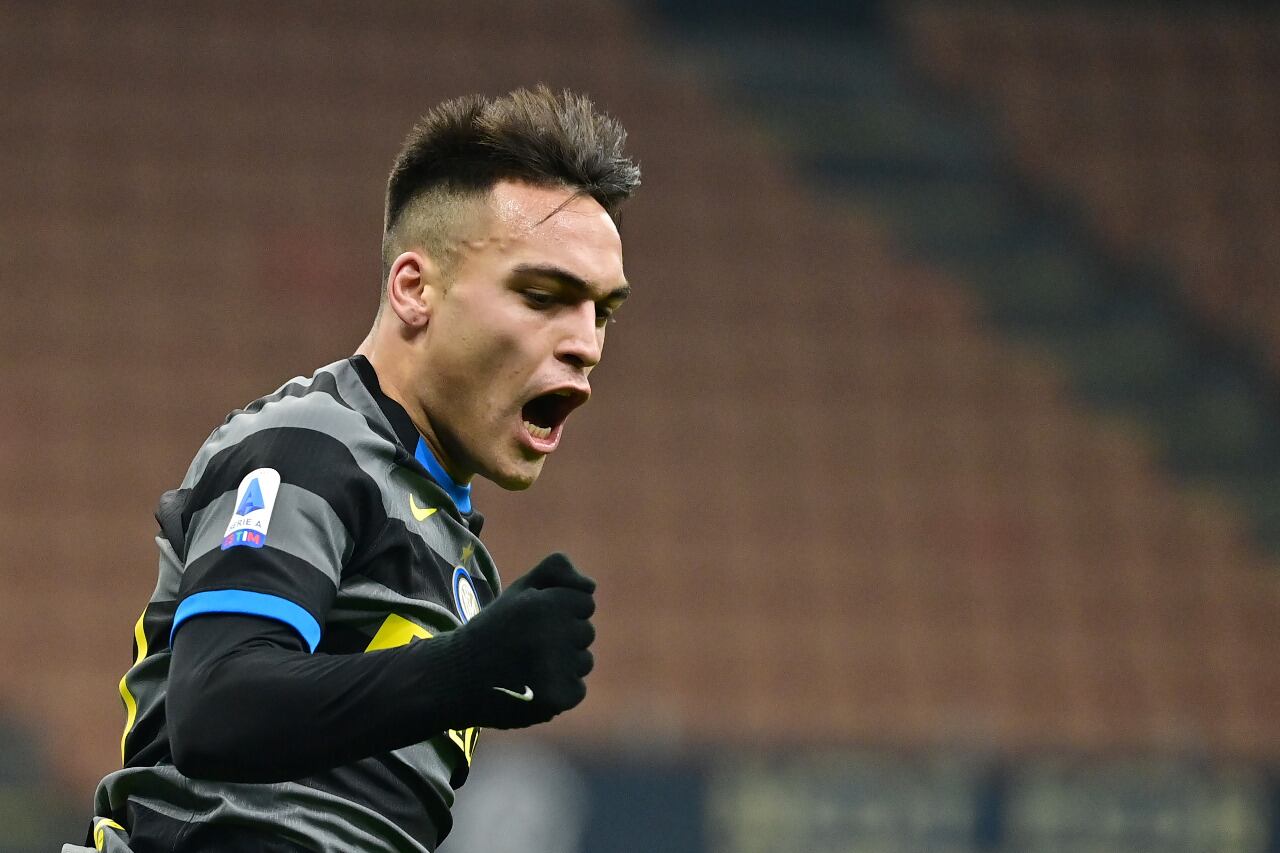 Lautaro festeja el segundo de Inter.