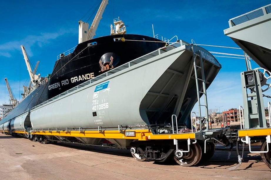 A fines de julio llegaron los vagones graneleros fabricados por China para ser incorporados al Belgrano Cargas