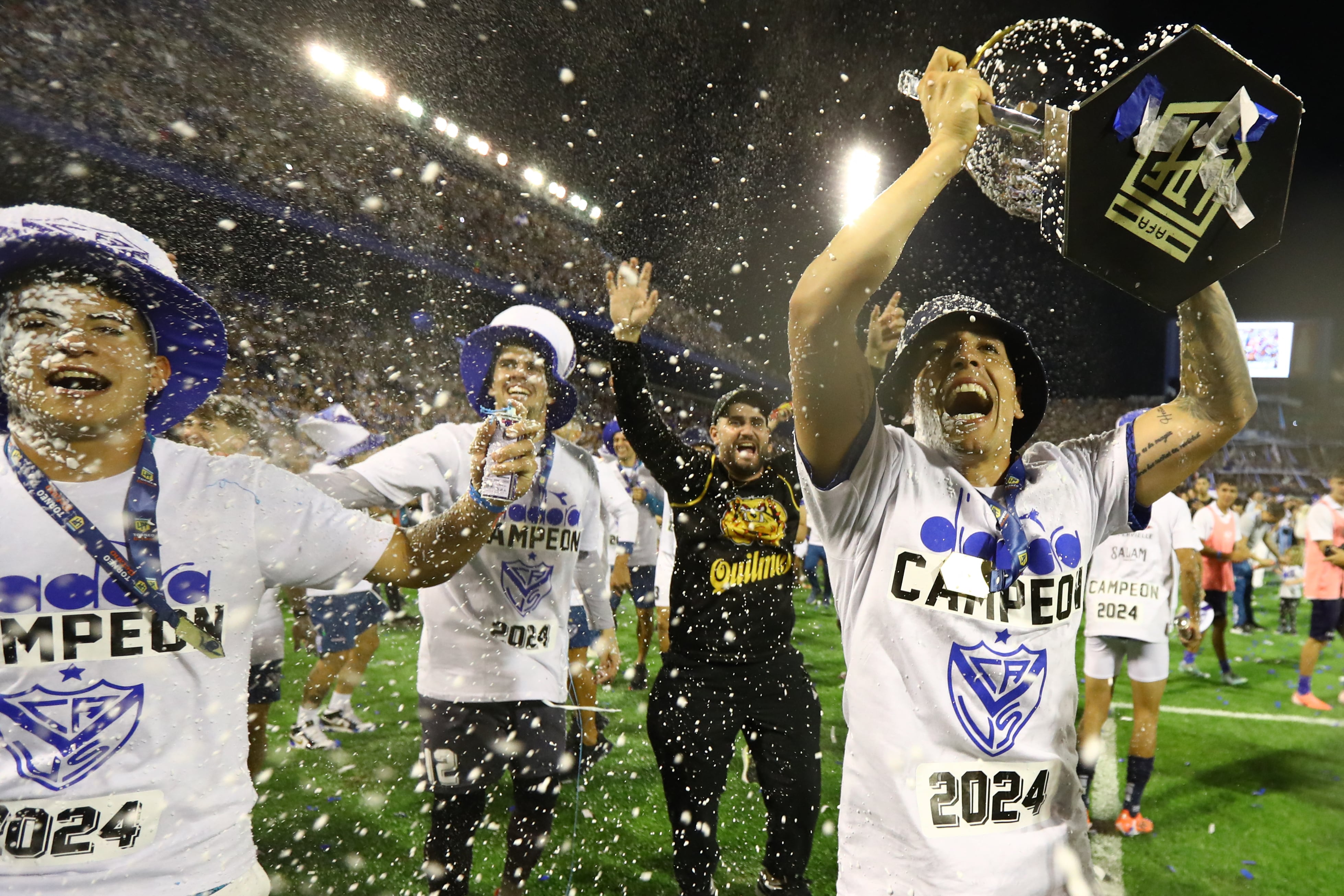 Vélez campeón de la Liga Profesional del fútbol argentino.