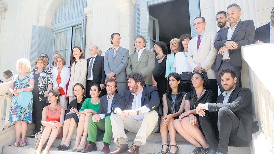 La presentación del primer gabinete de Avelluto. Muchos ya no están. Los que quedan fueron devaluados.