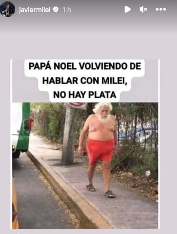 El meme que compartieron Milei y su vocero.