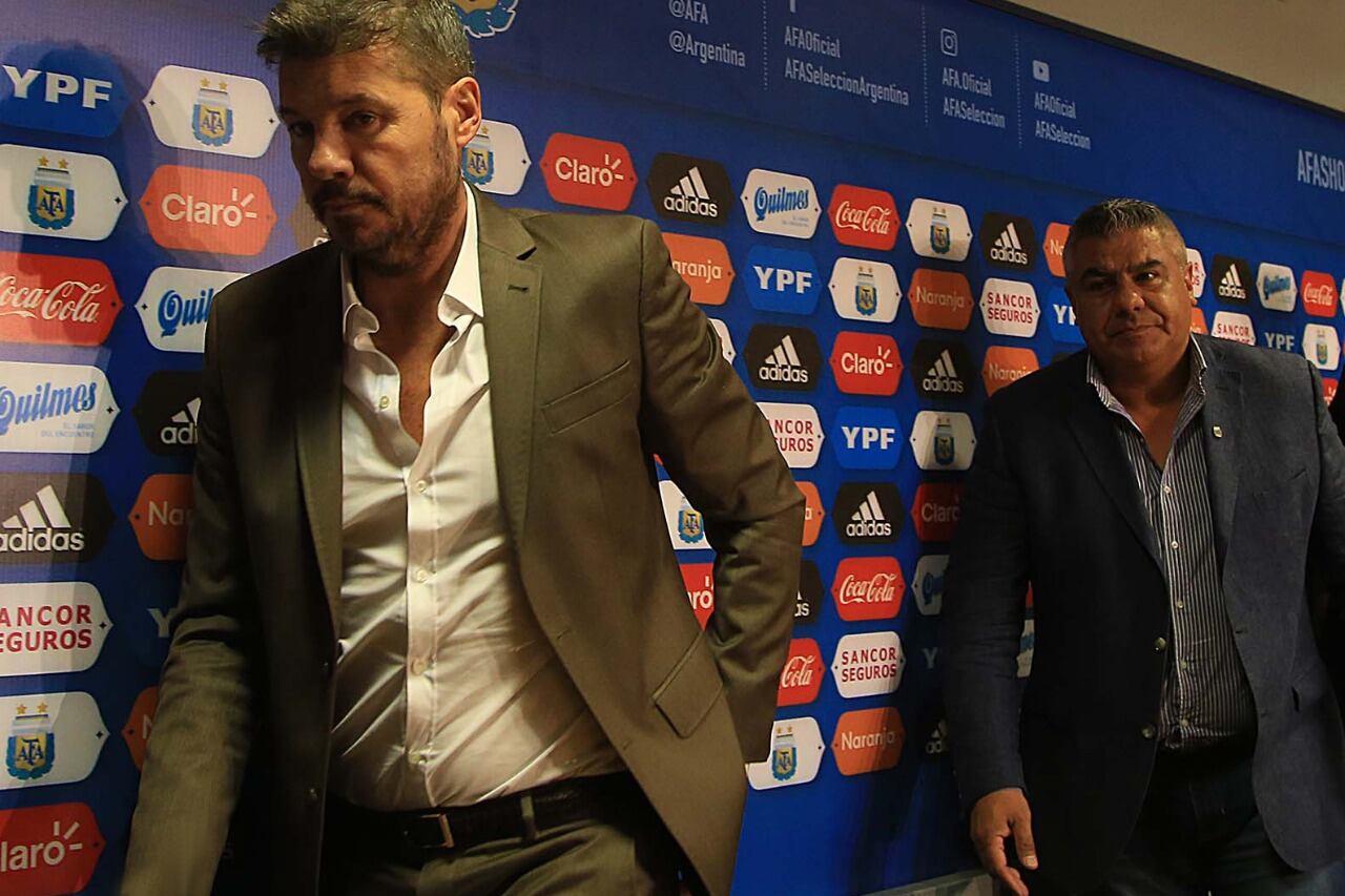 Tinelli y Chiqui Tapia encabezaron un cónclave en el predio de AFA.