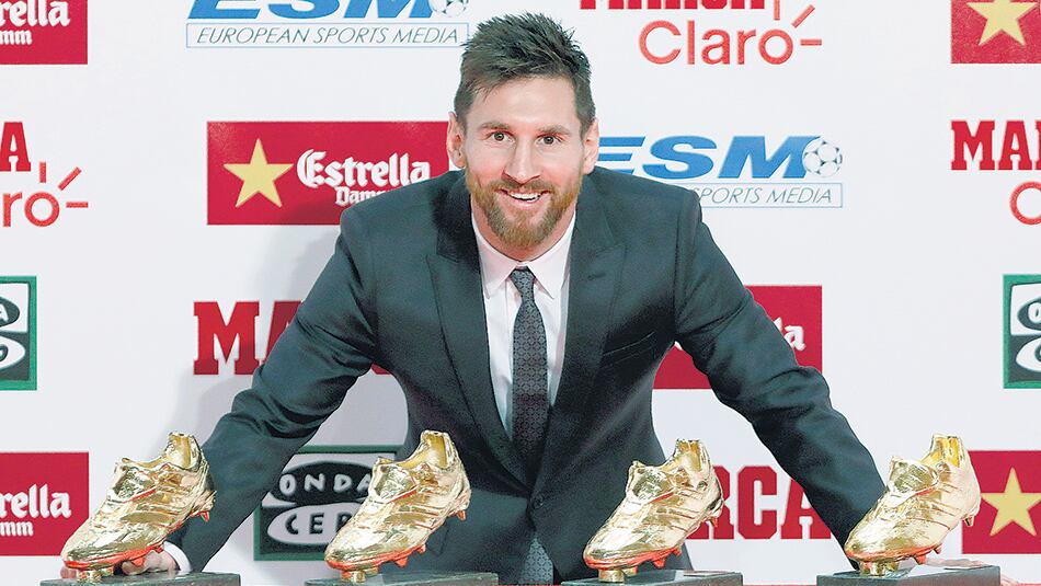 Messi, con sus cuatro Botines de Oro, la misma cantidad que Cristiano Ronaldo.