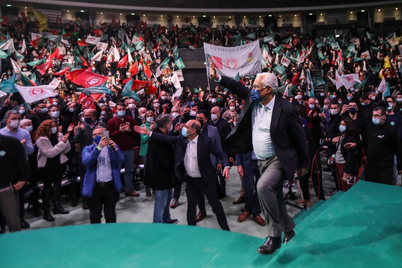 Cierre de campaña del premier socialista Antonio Costa en Lisboa.