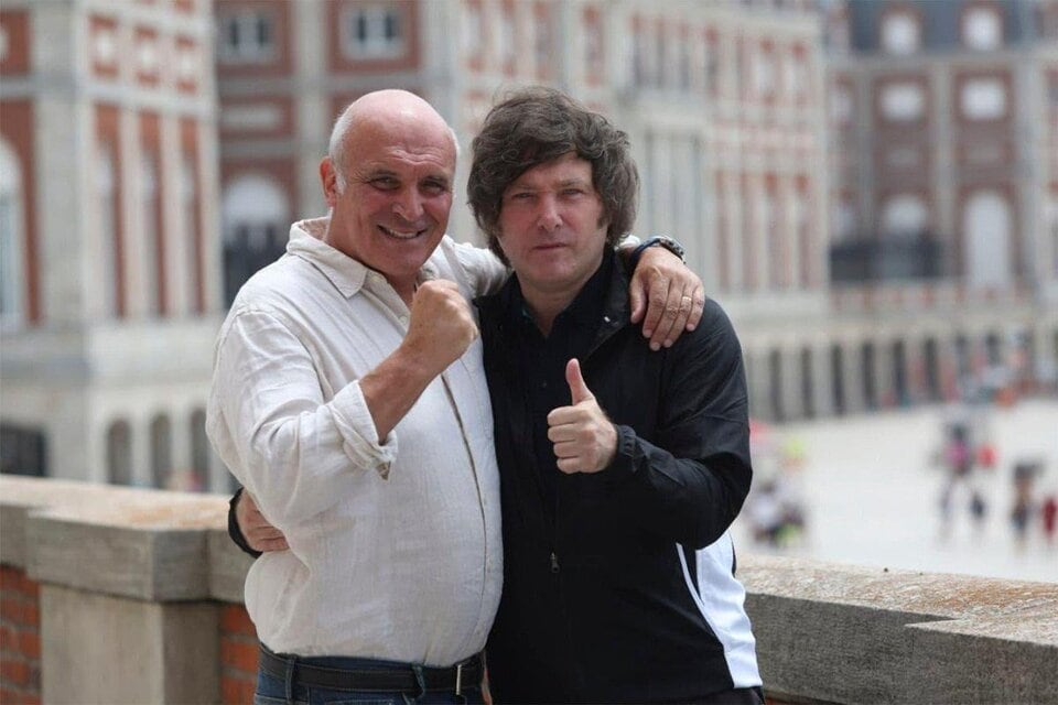 El diputado José Luis Espert junto al presidente Javier Milei.