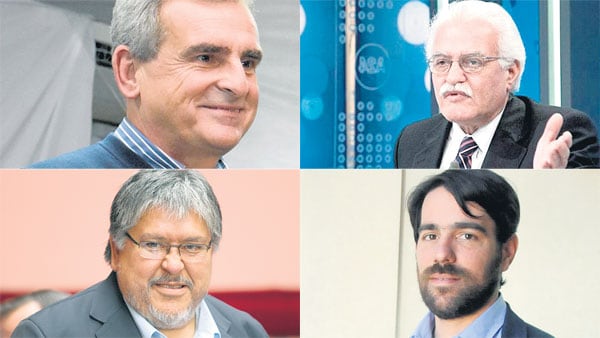 Agustín Rossi, Aldo Pignanelli, Fernando Navarro y Nicolás del Caño.