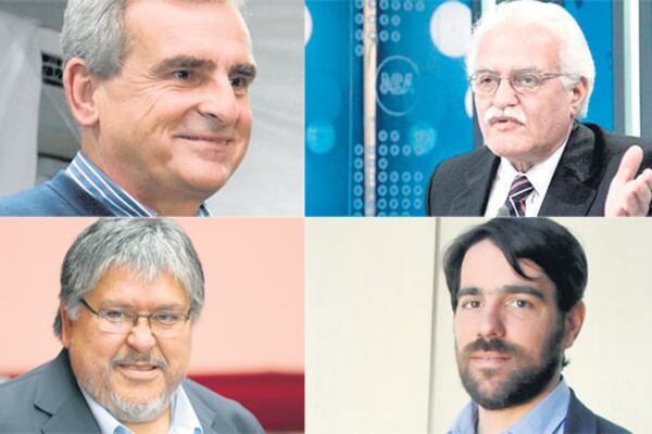 Agustín Rossi, Aldo Pignanelli, Fernando Navarro y Nicolás del Caño.