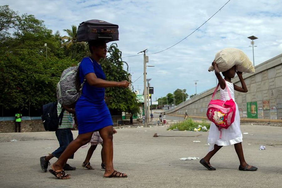 Familias desplazadas en Puerto Príncipe, Haití. Imagen: UNICEF/Ralph Tedy Erol