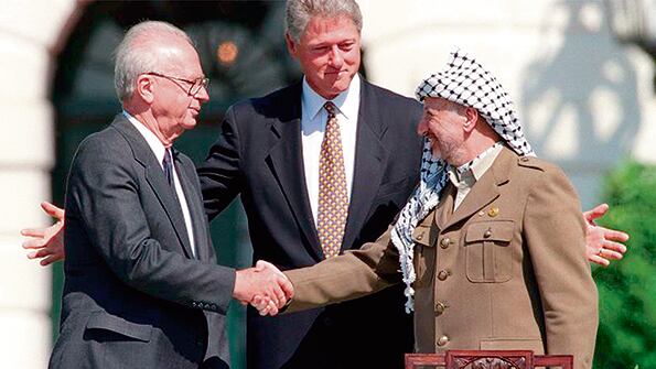 El histórico encuentro de Rabin, Clinton y Arafat.