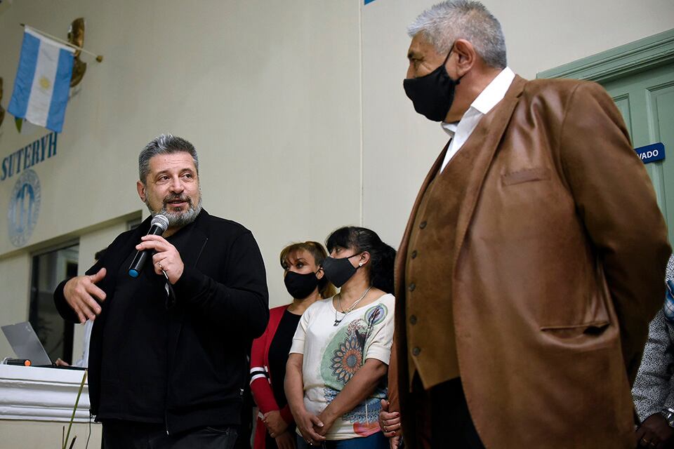 Víctor Santa María, secretario general de Suteryh, estuvo en Rosario.