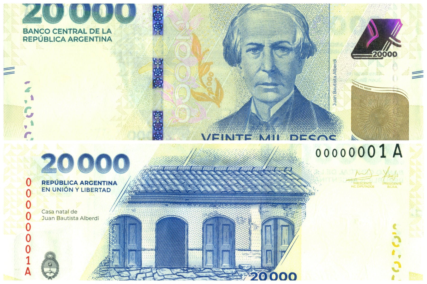 El diseño del nuevo billete está dedicado a Juan Bautista Alberdi.