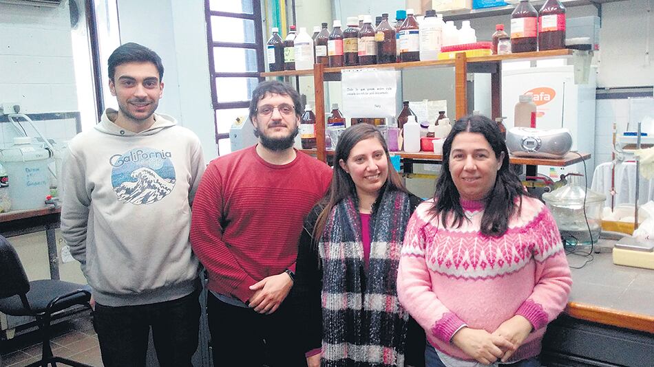 De izquierda a derecha, Gabriel de Diego, Juan Pablo Ferro, Ayelén González Núñez y Bettina Eissa, de la UNLu.