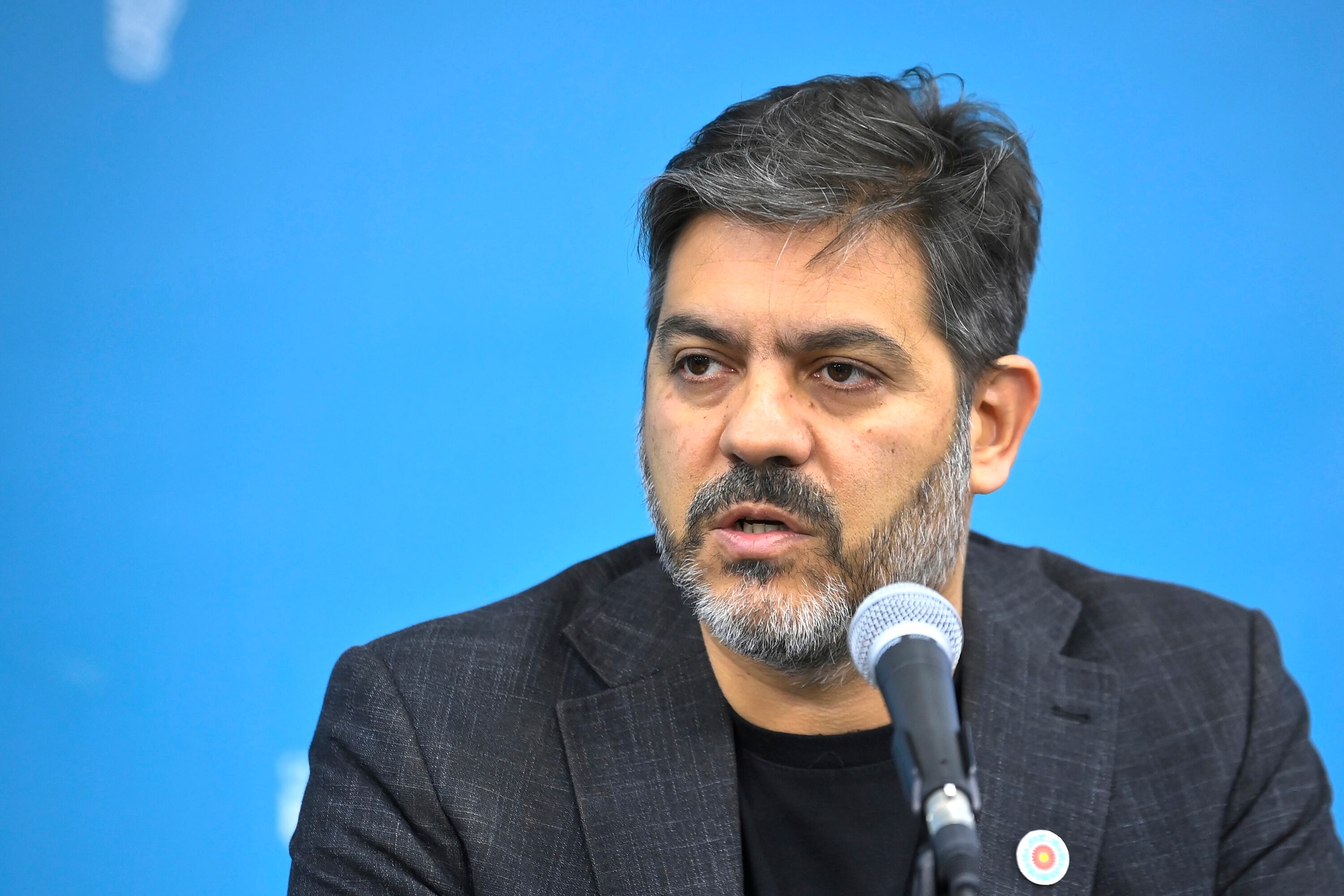 Carlos Bianco durante la conferencia de prensa de este lunes. 