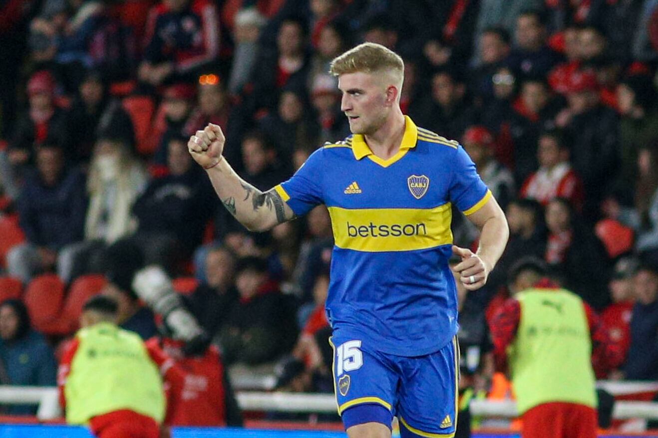 Nicolás Valentini, cuando aún defendía la casaca boquense