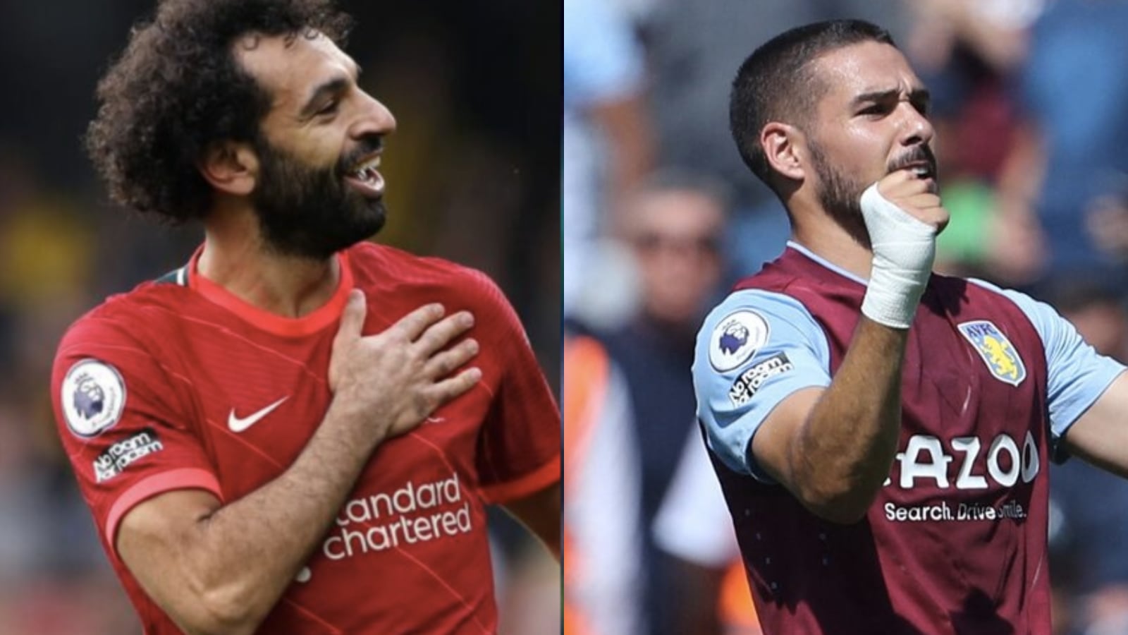 Mohamed Salah y Emiliano Buendía. 