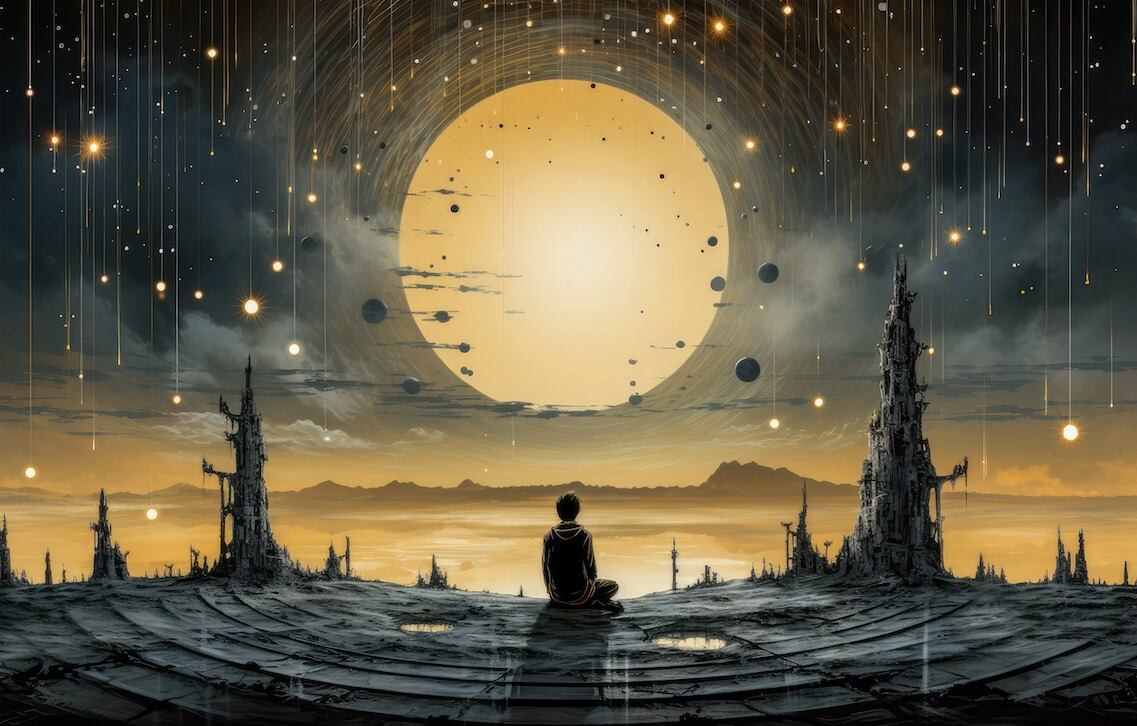 La imagen que ilustra la portada del numero 55 de Cuásar