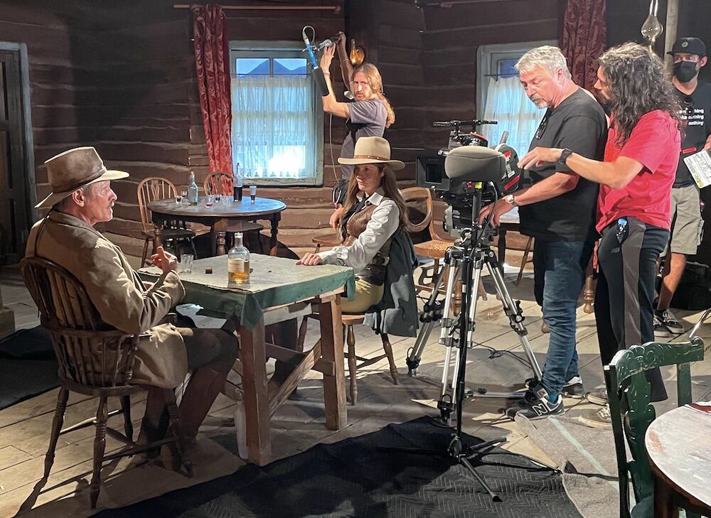 Mortensen, Chiara Mastroianni y Alonso durante el rodaje de Eureka