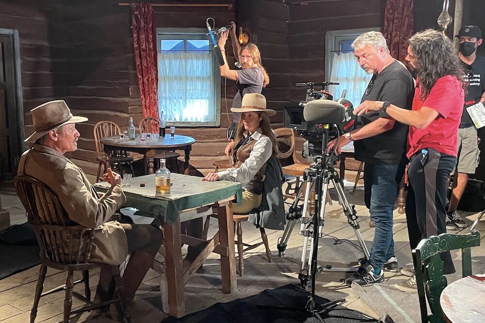 Mortensen, Chiara Mastroianni y Alonso durante el rodaje de Eureka
