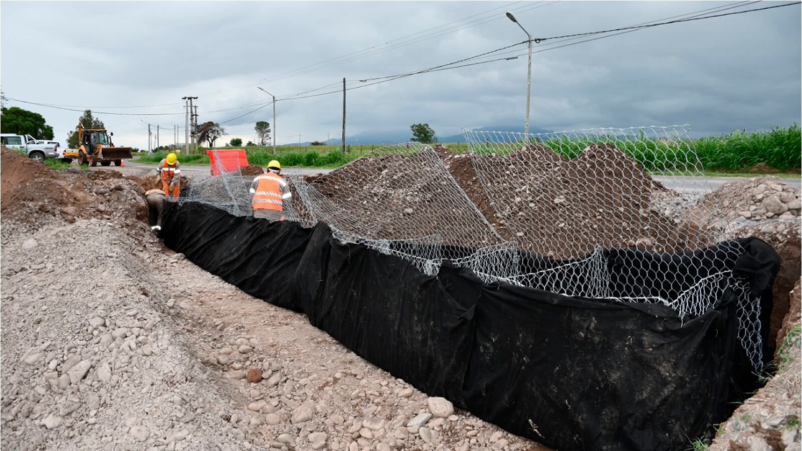 Obras de mantenimiento sobre la ruta 68.