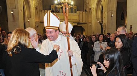 Zanchetta cuando era designado obispo de Orán, en 2013