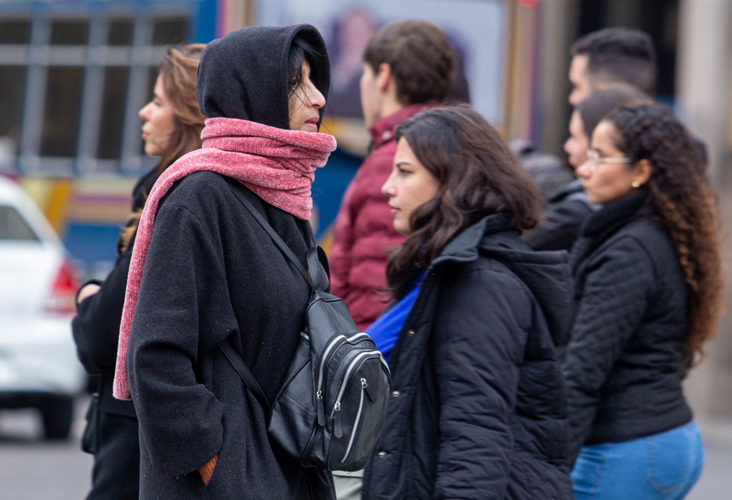Bufanda y campera obligatoria para un día con temperaturas muy bajas