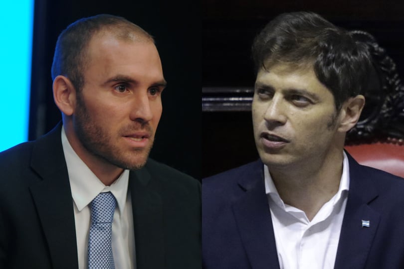 Martín Guzmán, ministro de Economía, y Axel Kicillof, gobernador de Buenos Aires.