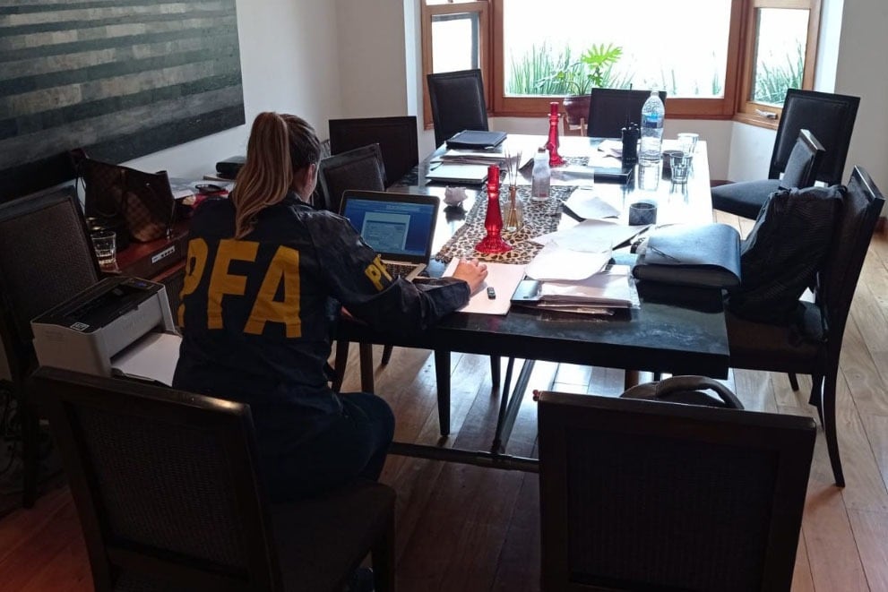 Uno de los allanamientos realizados en inmuebles de CABA y del conurbano bonaerense.