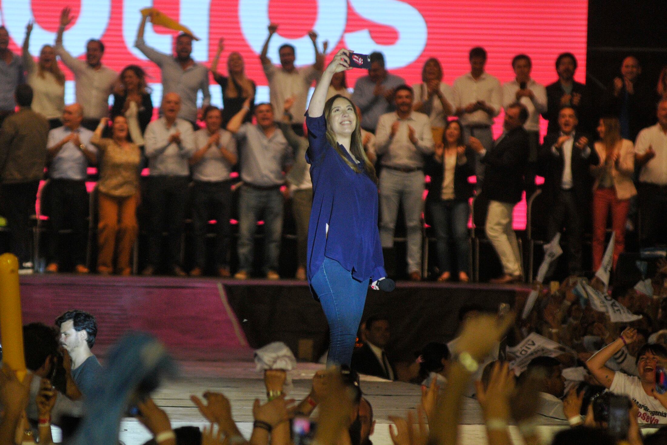María Eugenia Vidal durante su cierre de campaña.