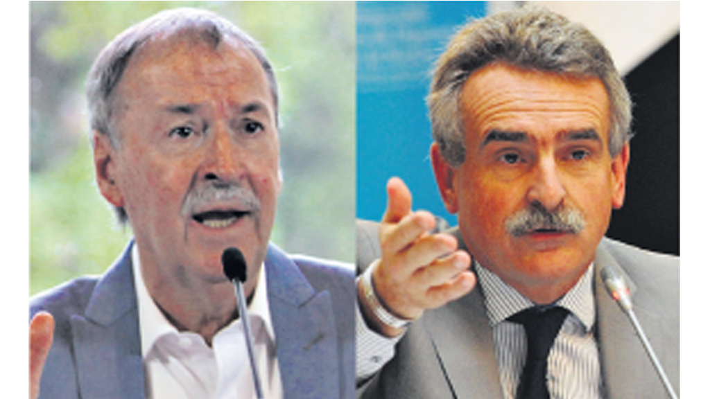 Juan Schiaretti, gobernador de Córdoba y el santafesino Agustín Rossi, diputado de Parlasur