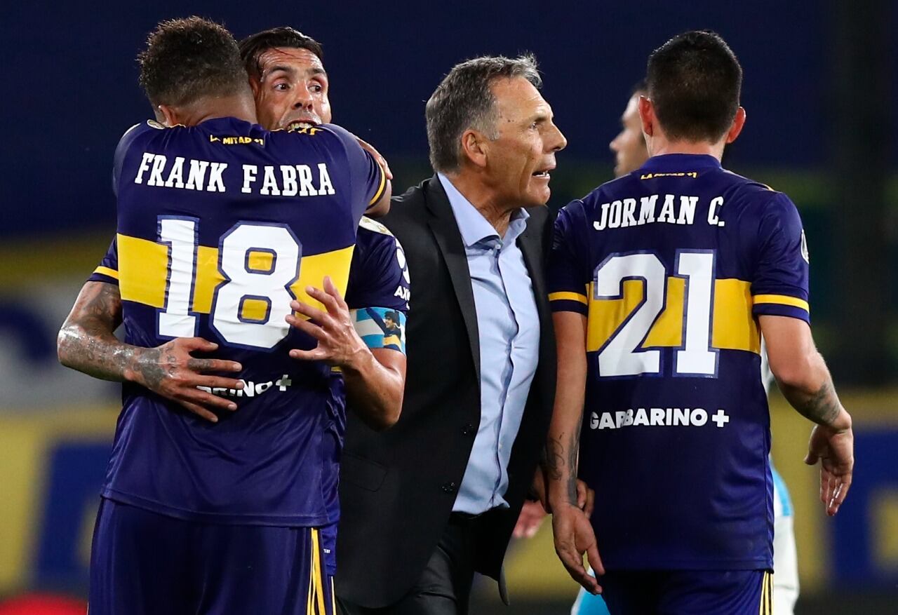 Festejo xeneize por la clasificación a la semifinales.