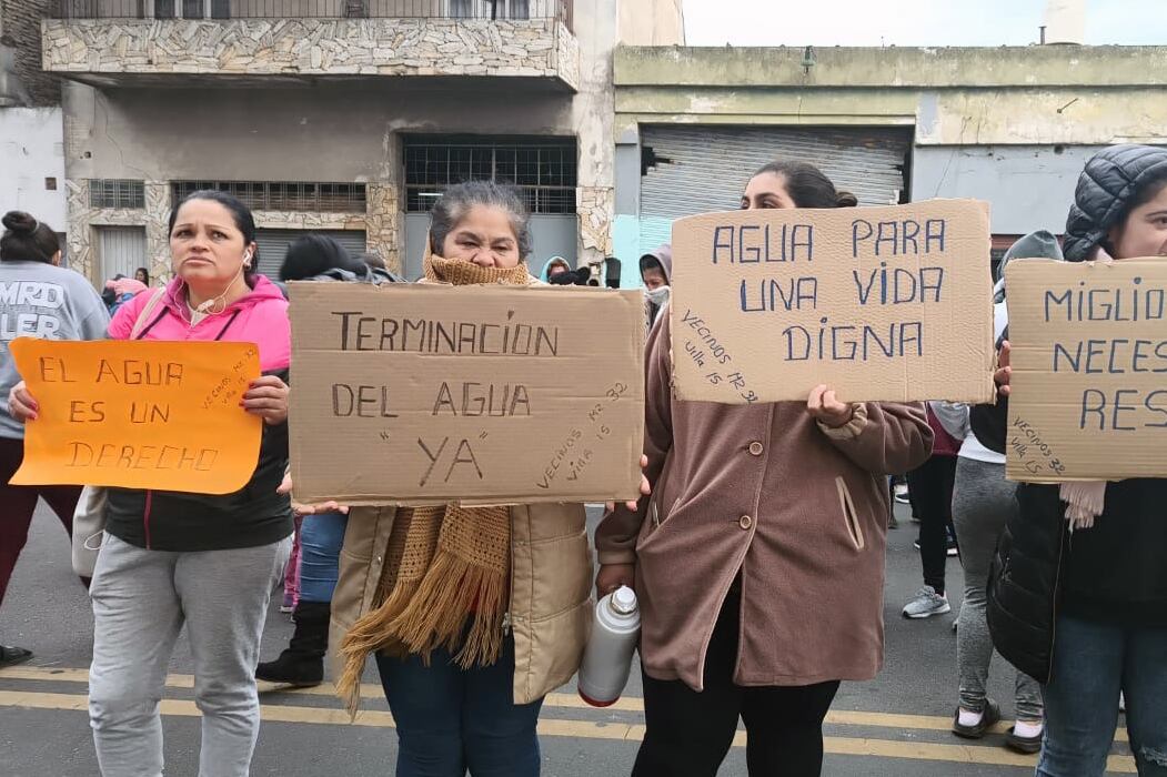 Una de las tantas protestas por los problemas con el agua
