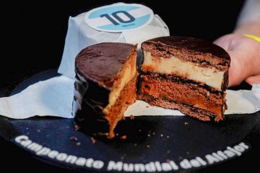 El alfajor premiado en el último mundial organizado en Argentina. 