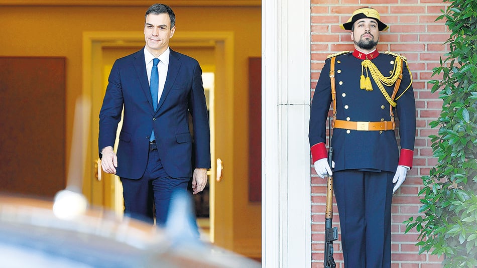Sánchez se dirigió a su nuevo despacho en la Moncloa y desde entonces no pronuncia palabra.