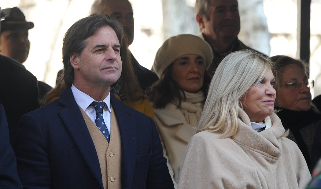 El presidente de Uruguay, Luis Lacalle Pou, y la vicepresidenta, Beatriz Argimón. Foto: Presidencia de Uruguay