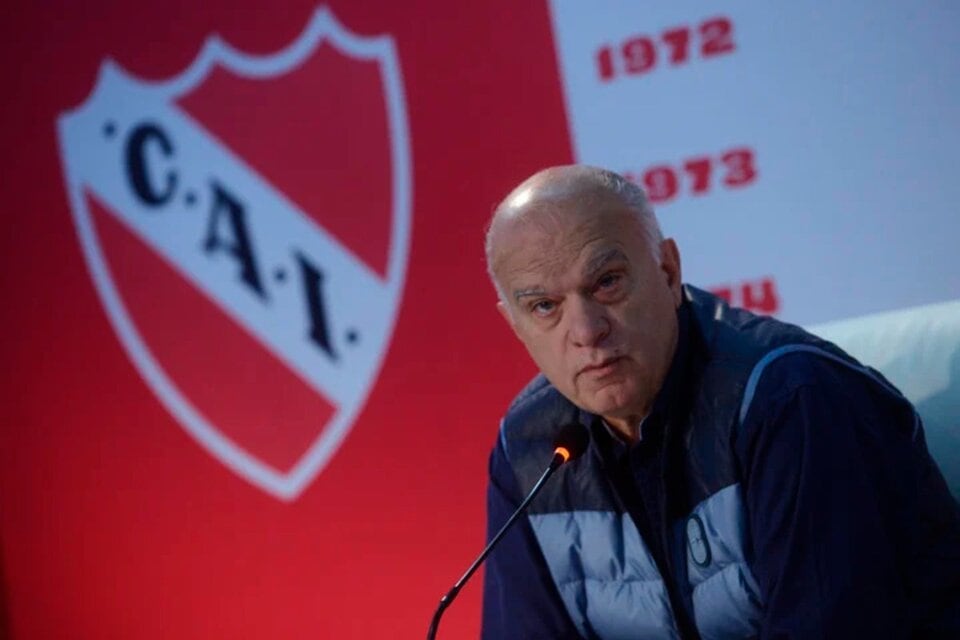 Néstor Grindetti, presidente de Independiente