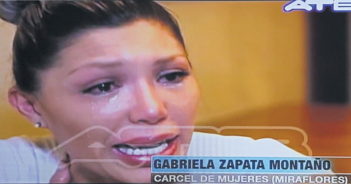 Gabriela Zapata habló desde la cárcel. 