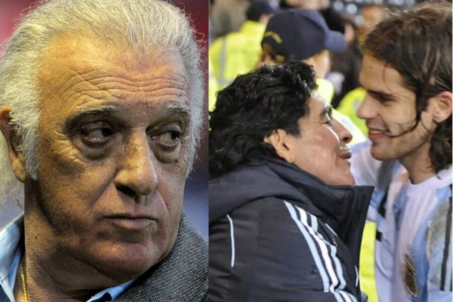 Alfio Basile, Diego Maradona y Fernando Gago.