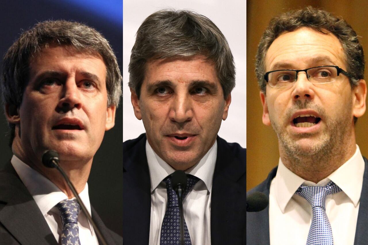 Alfonso Prat-Gay, Luis Caputo y Guido Sandleris.