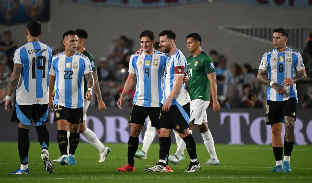 Argentina goléo 6 a 0 a Bolivia.