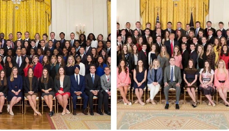 Dos fotos, dos países. El racismo de la era Trump.