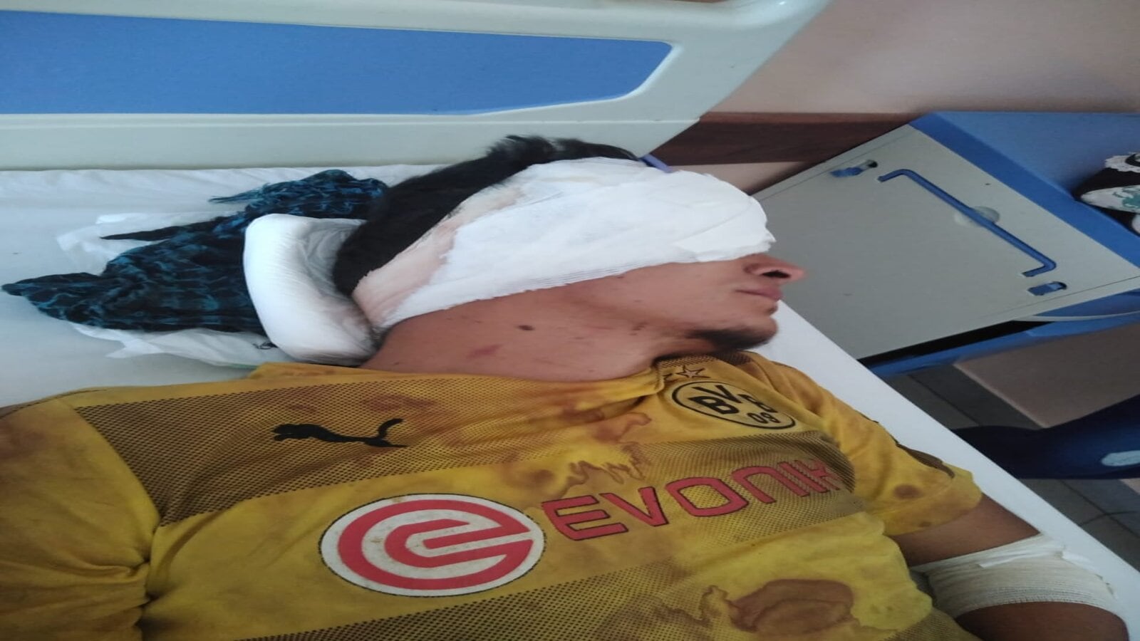 Antonio Egüe en el hospital