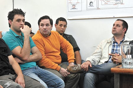 Los acusados por los secuestros y asesinatos del llamado “triple crimen de General Rodríguez”.