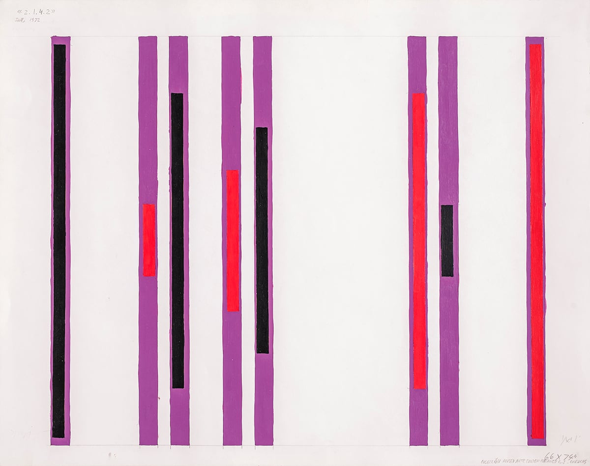 Worksheet. 1972. Emulsión acrílica sobre papel. Colección del artista