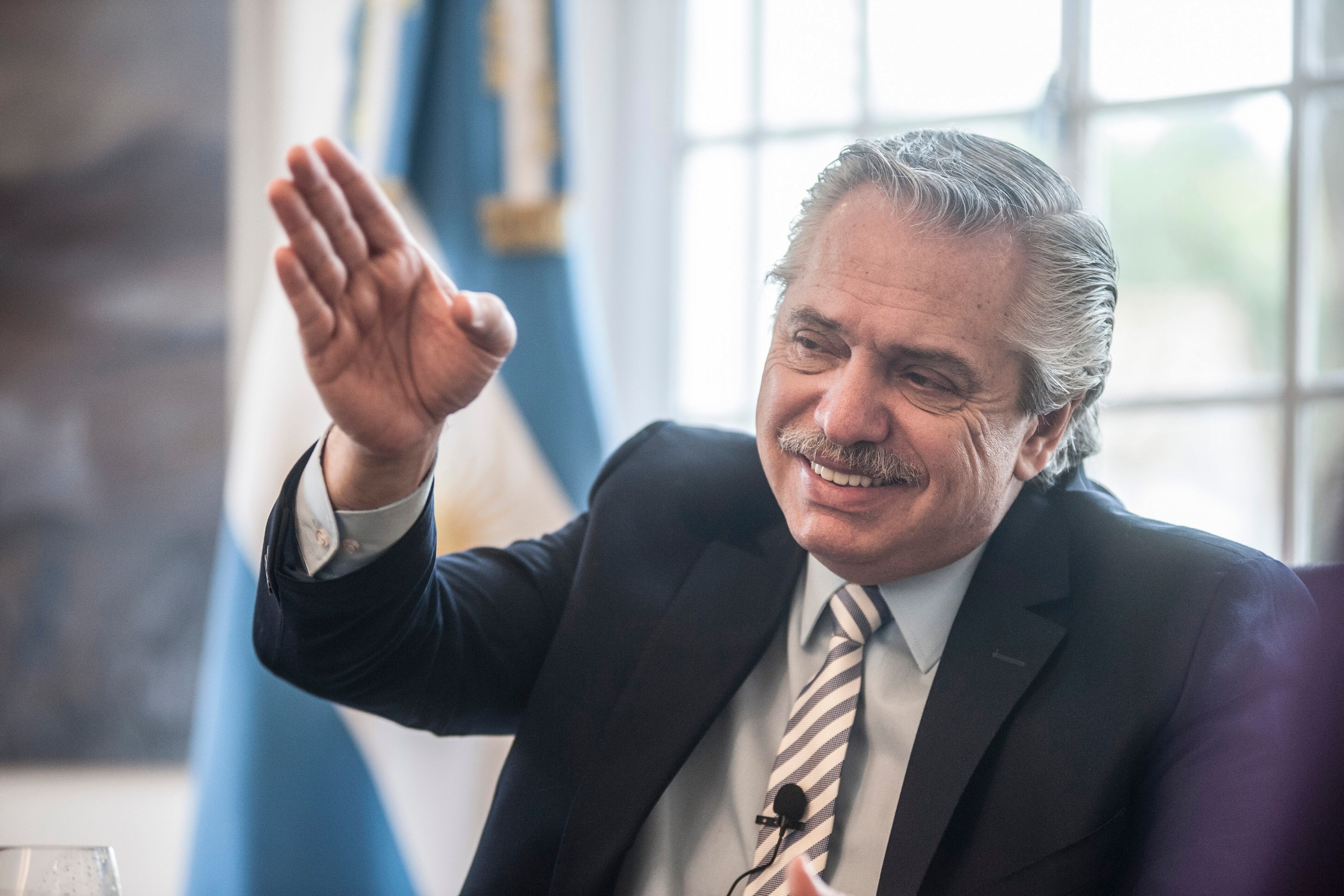 El presidente Alberto Fernández se mostró contento por el resultado en Bolivia.