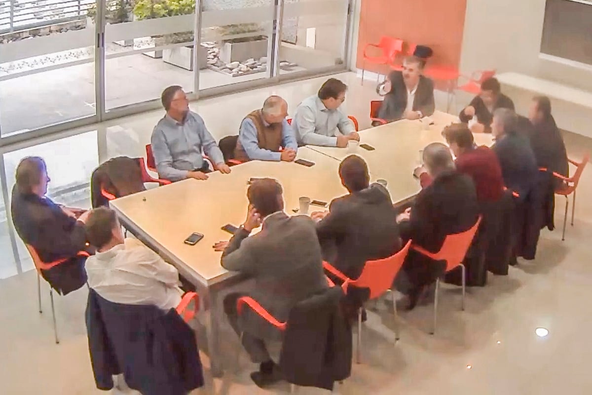 Grassi fue uno de los asistentes grabados en la reunión de Bapro en 2017.