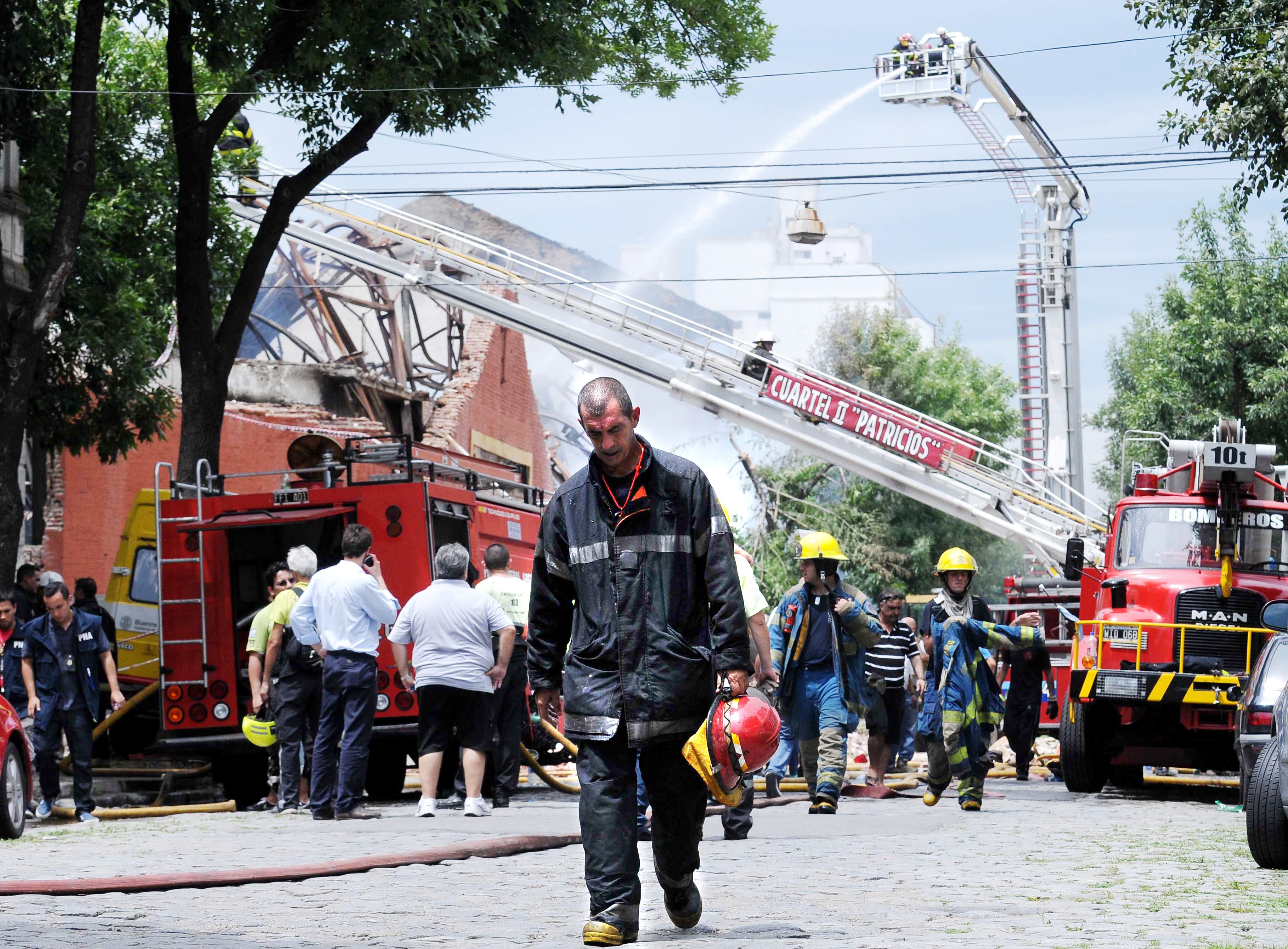 El día del incendio, en Iron Mountain.